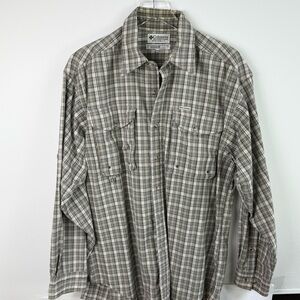 COLUMBIA Men’s Flannel Plaid Button Down Shirt
